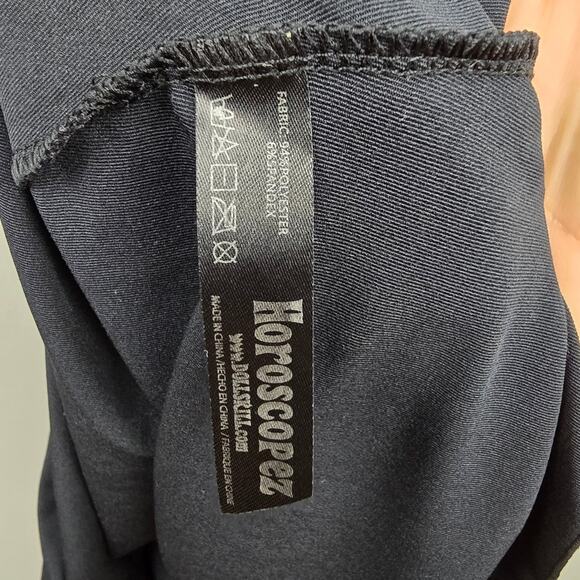 HOROSCOPEZ Witchy Spaghetti Strap Dress Black/Gold Womens Sz M Whimsy Goth Y2K - Picture 10 of 13